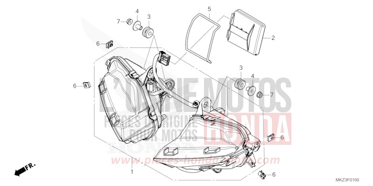 Projecteur De Cbr Rr Grand Prix Red R De