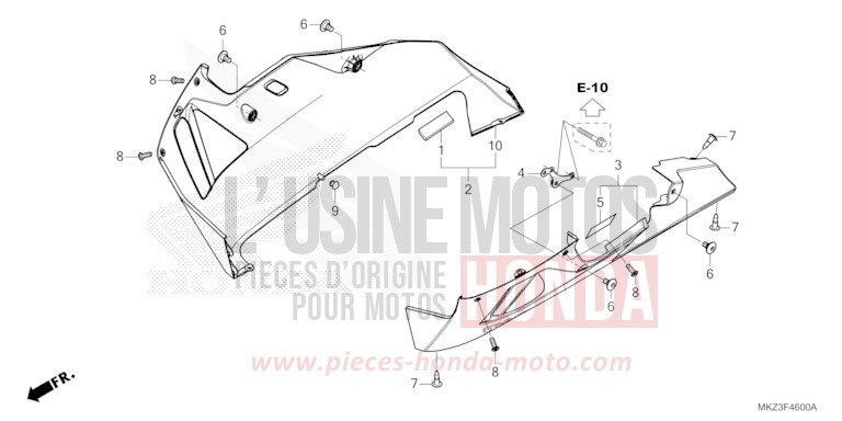 Panneau Inferieur De Cbr Rr Grand Prix Red R De