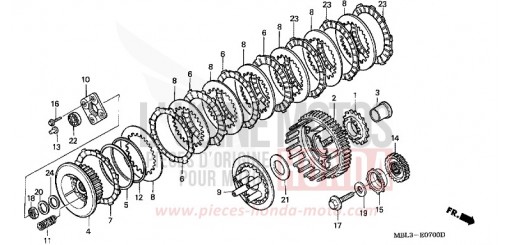 EMBRAYAGE NT650VW de 1998