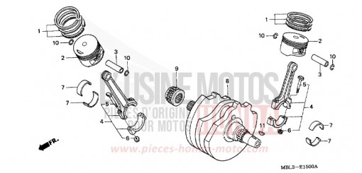 VILEBREQUIN/PISTON NT650VW de 1998