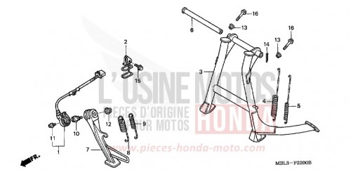 BEQUILLE NT650VW de 1998