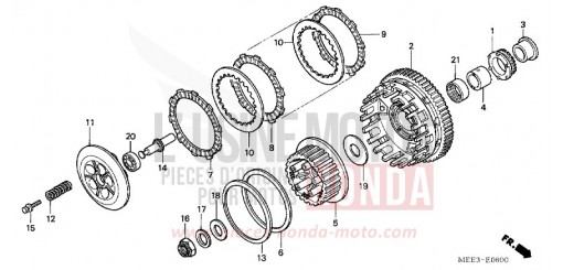 EMBRAYAGE CBR600RR4 de 2004