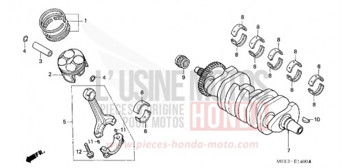 VILEBREQUIN/PISTON CBR600RR4 de 2004