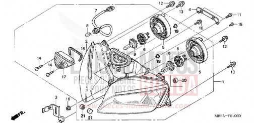 PROJECTEUR CBR600RR4 de 2004