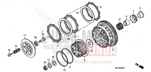 EMBRAYAGE CBR600RR8 de 2008