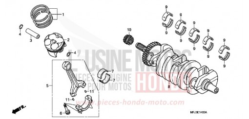 VILEBREQUIN/PISTON CBR600RR8 de 2008