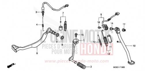 PEDALE/BEQUILLE XL650V5 de 2005