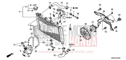 RADIATEUR NC700SAC de 2012