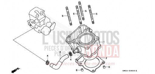 CYLINDRE NX250L de 1990