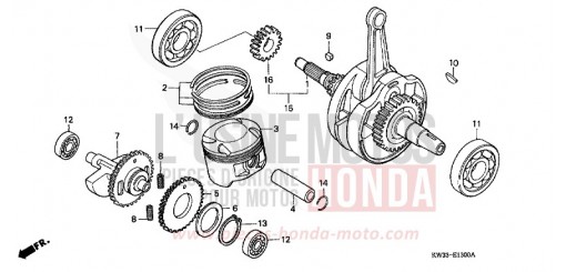 VILEBREQUIN/PISTON NX250L de 1990