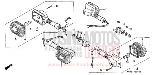 CLIGNOTANT NX250L de 1990