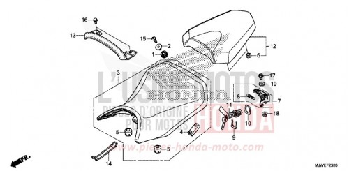 SIEGE CBR500RAG de 2016