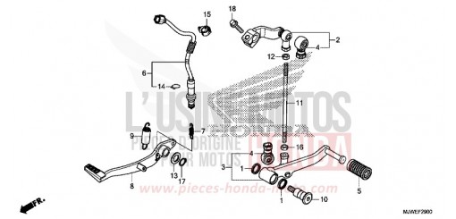 PEDALE CBR500RAG de 2016