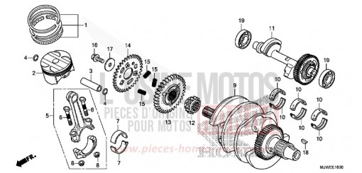 VILEBREQUIN/PISTON CBR500RAG de 2016