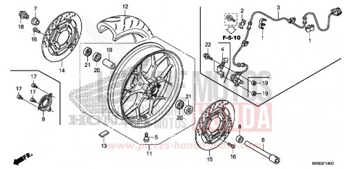 VORDERRAD CBR1000SF de 2015