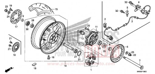 HINTERRAD CBR1000SF de 2015