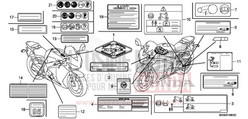 WARNETIKETT CBR1000SF de 2015
