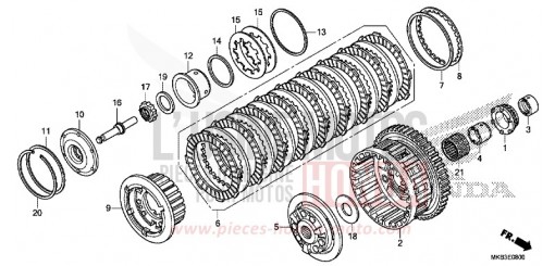 EMBRAYAGE CBR1000SF de 2015