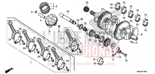 VILEBREQUIN/PISTON CBR1000SF de 2015