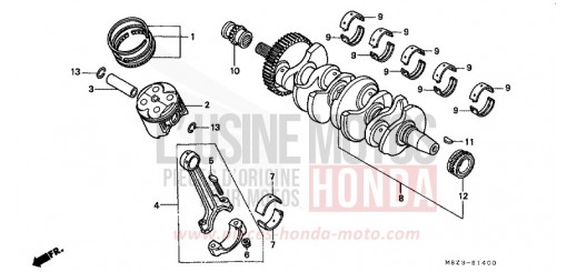 VILEBREQUIN/PISTON CB600FX de 1999