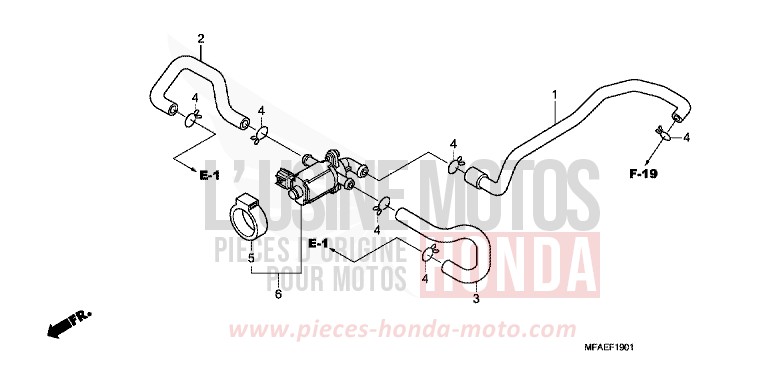 AIR INJECTION CONTROLVALVE de CBF1000 PEARL NIGHTSTAR BLACK (NHA84) de 2010