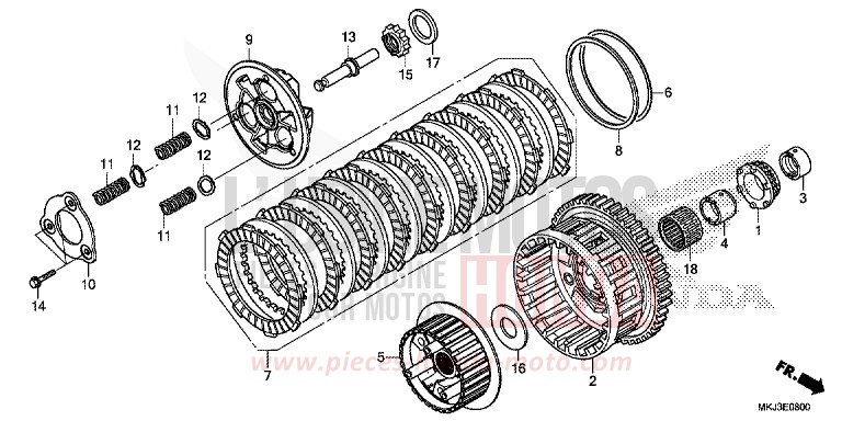 EMBRAYAGE de CB1000R SWORD SILVER METALLIC (NHA95) de 2019