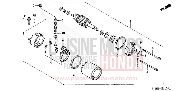 MOTEUR DE DEMARRAGE de CBR600RR CANDY PHOENIX BLUE (PB284) de 2005