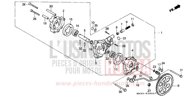 POMPE A HUILE de Dominator FIGHTING RED (R134) de 1990