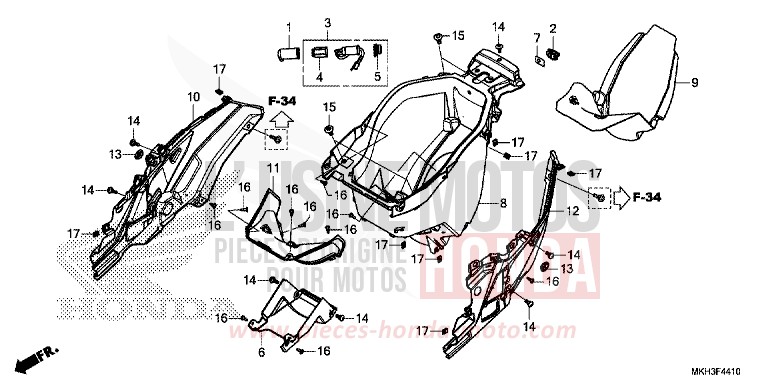 COMPARTIMENT A BAGAGES de X-ADV MAT ARMRED GREEN METALLIC (G208) de 2019