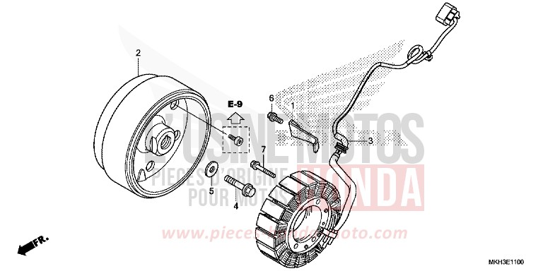 GENERATRICE de X-ADV MAT MOONSTONE SILVER METALLIC (NH378) de 2019