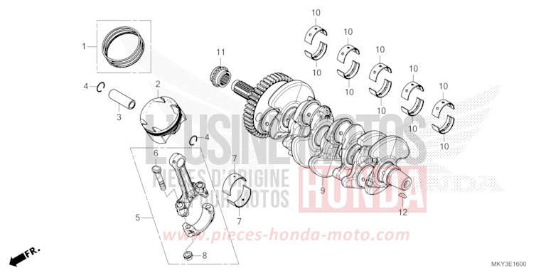 VILEBREQUIN/PISTON de CB650R MAT JEANS BLUE MATALLIC (PB417) de 2022