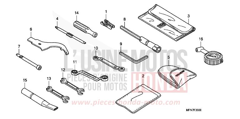 OUTILS de CB1000R PEARL NIGHTSTAR BLACK (NHA84) de 2009