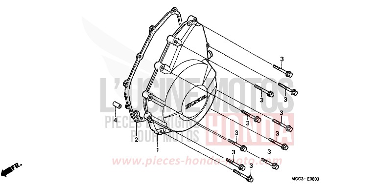 PANNEAU CARTER-MOTEUR G. de X11 PEARL FLASH YELLOW (Y163) de 2001