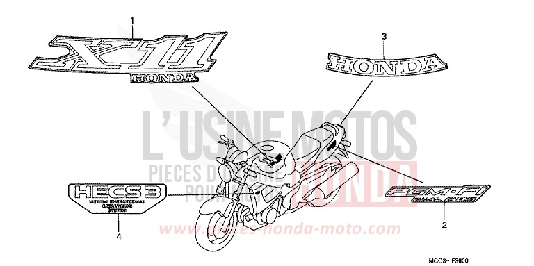 MARQUE/RAYURE de X11 PEARL FLASH YELLOW (Y163) de 2001