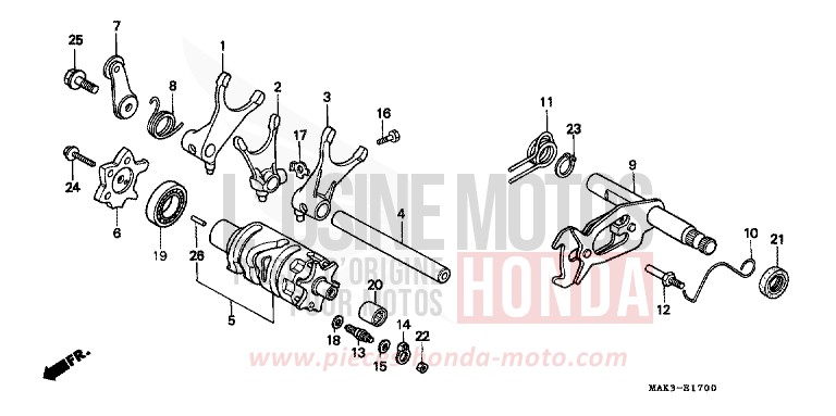 TAMBOUR DE CHANGEMENT de SLR BEAK YELLOW (Y132) de 1997