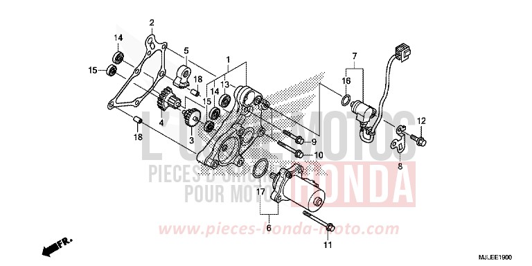 DEMULTIPLICATEUR de NC750SD CANDY ARCADIAN RED (R305) de 2014