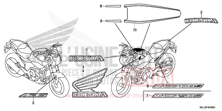 MARQUE/RAYURE de NC750SD CANDY ARCADIAN RED (R305) de 2014