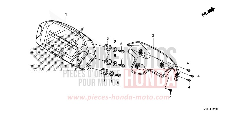 COMPTEUR de NC750SD MAT PEARL GLARE WHITE (NHB54) de 2014