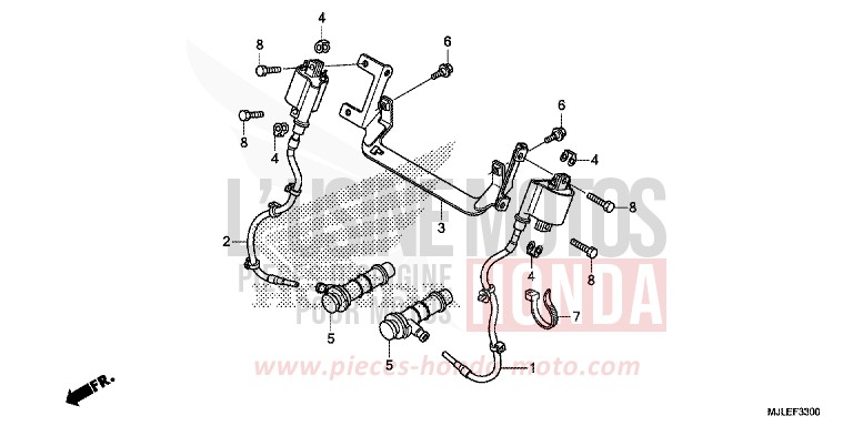 BOBINE D'ALLUMAGE de NC750SD MAT PEARL GLARE WHITE (NHB54) de 2014