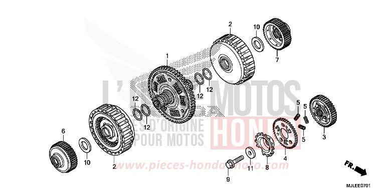 EMBRAYAGE (NC700SD/750SD) de NC750SD GRAPHITE BLACK (NHB01) de 2014