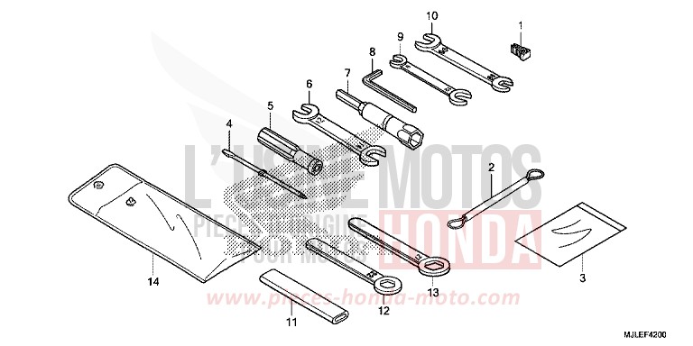 OUTIL de NC750SD SEAL SILVER METALLIC (NHA14) de 2014