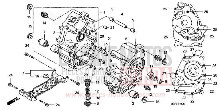 CARTER MOTEUR de SW-T400 PEARL SUNBEAM WHITE (NHA66) de 2009