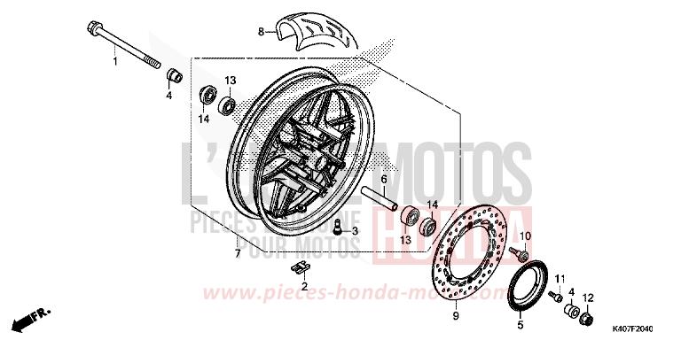 ROUE AVANT de Forza MAT CYNOS GRAY METALLIC (NH312) de 2018