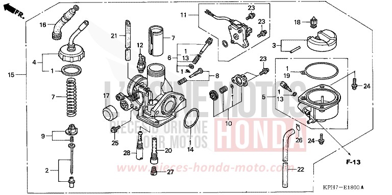 CARBURATEUR de Innova CANDY LIGHTNING BLUE (PB325) de 2005