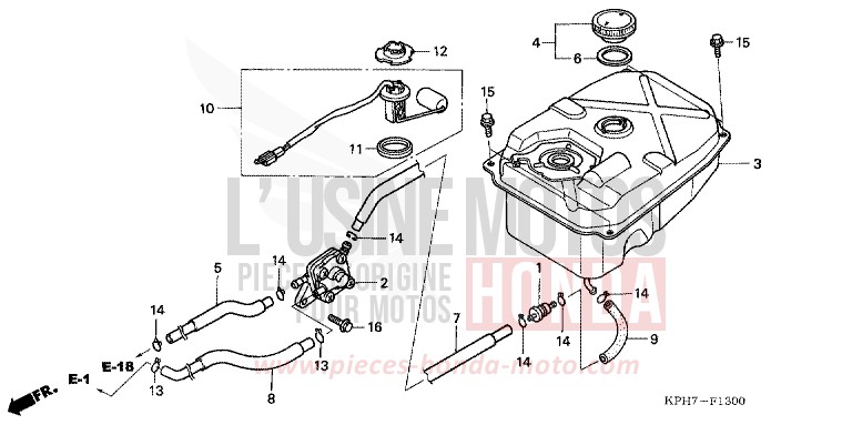 RESERVOIR A CARBURANT (1) de Innova CANDY LIGHTNING BLUE (PB325) de 2005