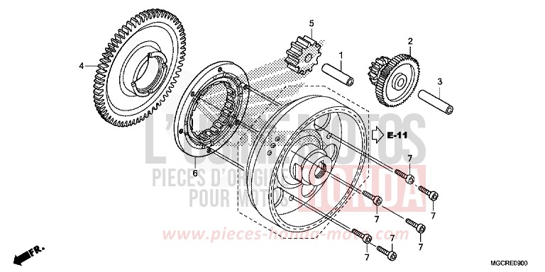 EMBRAYAGE DE DEMARRAGE de CB1100 DEGITAL SILVER METALLIC (NHA30) de 2018