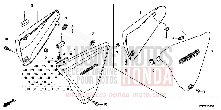 COUVERCLE LATERAL de CB1100 DEGITAL SILVER METALLIC (NHA30) de 2018