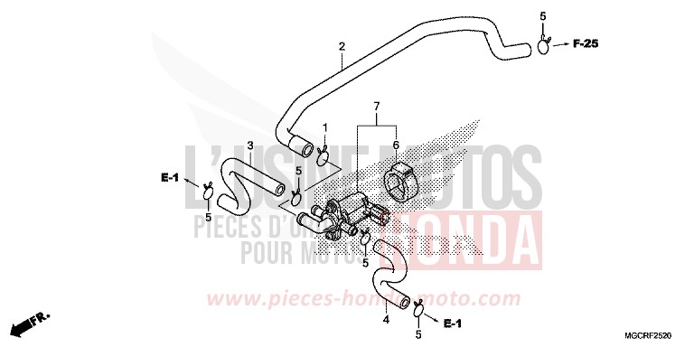 VALVE COMMANDE INJECTION D'AIR de CB1100 DEGITAL SILVER METALLIC (NHA30) de 2018