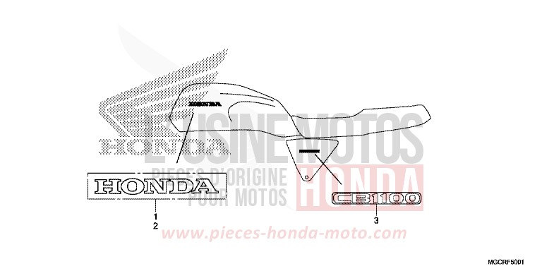 MARQUE (CB1100CA/CAD/NA/NAD) de CB1100 DEGITAL SILVER METALLIC (NHA30) de 2018