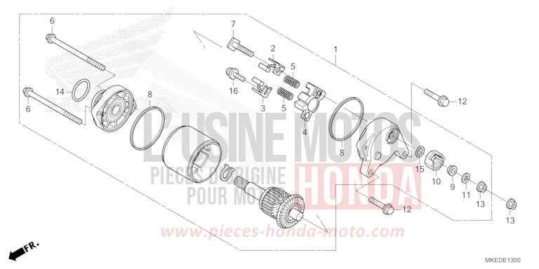 MOTEUR DE DEMARRAGE de CRF450R EXTREME RED (R292) de 2023